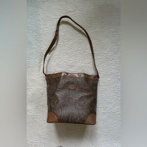 Vintage Leather By We-Care 1973 Multicolor Tapestry Paisley purse - like New